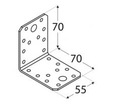 Uholník KL2 70 bez prelisu