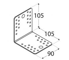 Uholník KL5 105 bez prelisu